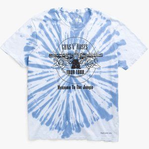 Lucky Brand Guns N Roses Tour 88 Tie Dye metal rock T-Shirt L NWT